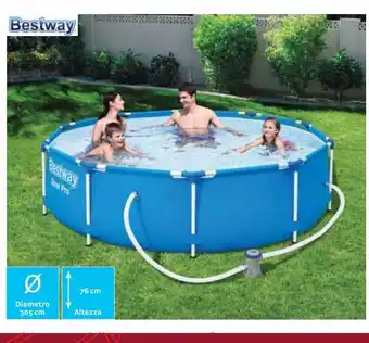 Bricocenter Bestway piscina round steel pro offerta