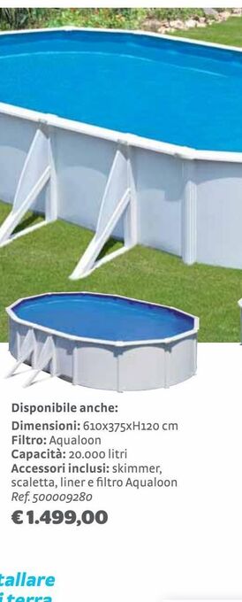 Bricocenter Wet piscina ovale aqualoon offerta