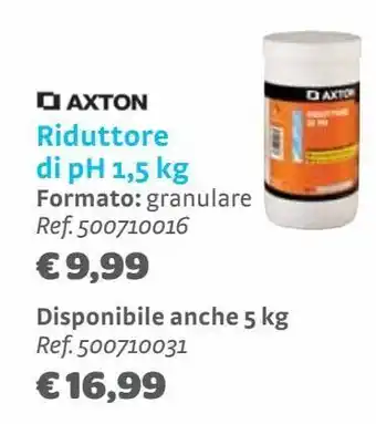 Bricocenter Axton riduttore di ph 1.5 kg offerta