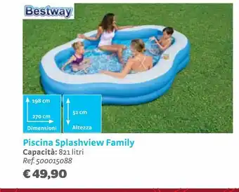 Bricocenter Bestway piscine splashview family offerta
