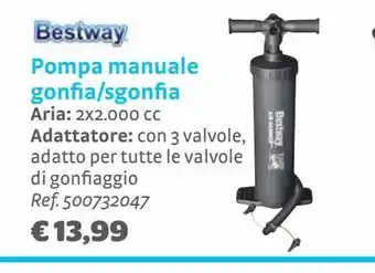 Bricocenter Pompa a mano bestway gonfia/sgonfia offerta