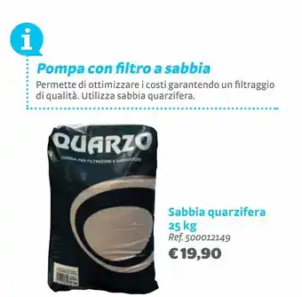 Sabbia quarzifera 25 kg