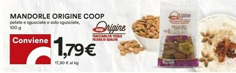 Coop Coop - Mandorle Pelate 100 G(ml) offerta