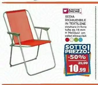 Happy Casa Happy Casa Sedia Richiudibile In Textilene offerta