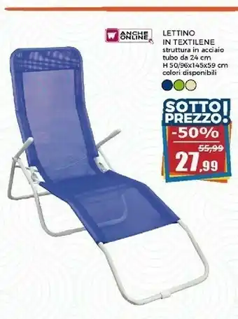Happy Casa Happy Casa Lettino In Textilene offerta