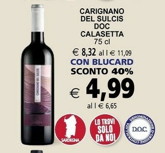 Calasetta Carignano Del Sulcis DOC