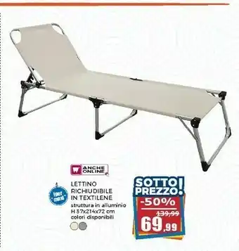 Happy Casa Happy Casa Lettino Richiudibile In Textilene offerta