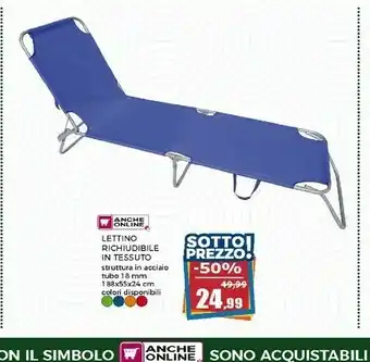 Happy Casa Happy Casa Lettino Richiudibile In Tessuto offerta