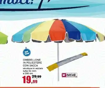 Happy Casa Happy Casa Ombrellone In Poliestere Con Sacca offerta
