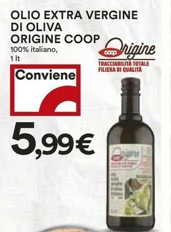 Coop Coop - Olio Extra Vergine Di Oliva Origine 1000 G(ml) offerta