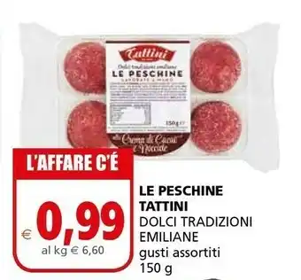 Il Gigante Tattini - Le Peschine Lavorate A Mano Alla Crema Di Cacao E Nocciole 150 G(ml) offerta
