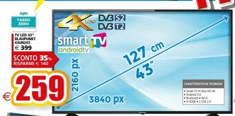 Il Gigante Blaupunkt 43UN265 Tv Led 43'' offerta