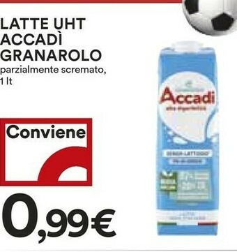 Coop Granarolo Latte Accadì Parzialmente Scremato 1000 G(ml) offerta