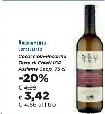 Coop Coop - Cococciola Pecorino Terre Di Chieti IGP 750 Ml offerta