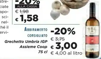 Coop Coop Grechetto Umbria IGP Assieme offerta