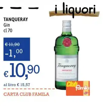 Famila Tanqueray Gia 70 cl offerta