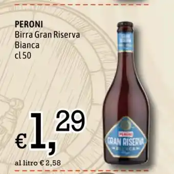 Famila Peroni Birra Gran Riserva Bianca cl 50 offerta