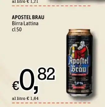 Famila Apostel Brau Birra Lattina cl 50 offerta