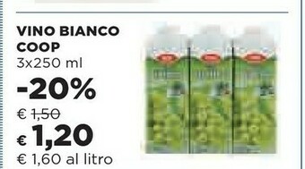 Coop Coop - Vino Bianco 250 G(ml) offerta