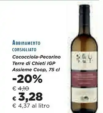 Coop De Rio - Pecorino Terre Di Chieti IGP 750 G(ml) offerta