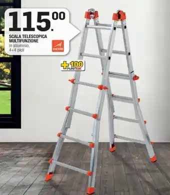 Brico OK Scala Telescopica Multifunzione in alluminio, 4+4 pioli offerta