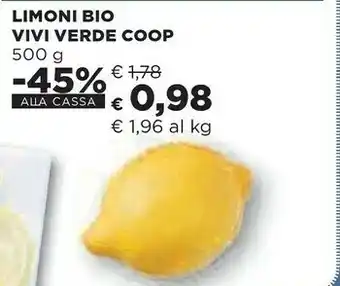 Coop Vivi verde coop Limoni Bio offerta