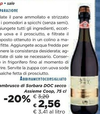 Coop Sorbara Lambrusco di Sorbara Doc offerta