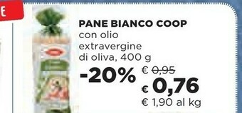 Coop Coop - Pane Bianco Con Olio Extravergine Di Oliva 400 G(ml) offerta