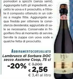 Coop Lambrusco Di Sorbara Doc offerta
