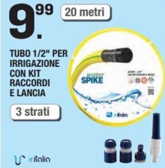 Brico OK Tubo 1/2" Per Irrigazione con Kit Raccordi e Lancia offerta