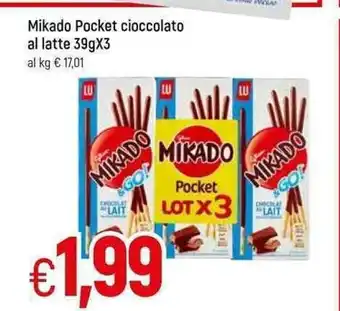 Famila Mikado Pocket cioccolato al latte 39gx3 offerta