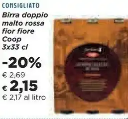 Coop Birra Dopio Malto Rossa offerta