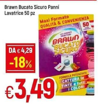Famila Brawn Bucato Sicuro Panni Lavatrice 50 pz offerta