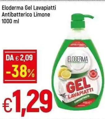 Famila Eloderma Gel Lavapiatti Antibatterico Limone 1000ml offerta