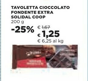 Coop - Cioccolato Fondente Extra Solidal 200 G(ml)