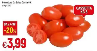 Pomodoro Da Salsa Cassa 6 K
