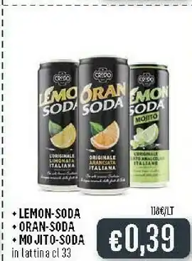 Deco Supermercati Lemon Soda/ Oran Soda/ Mojito Soda offerta