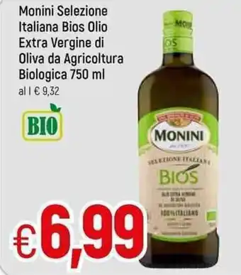 Famila Monini Selezione Italiana Bios Olio Extra Vergine di Oliva da Agricoltura Biologica 750 ml offerta