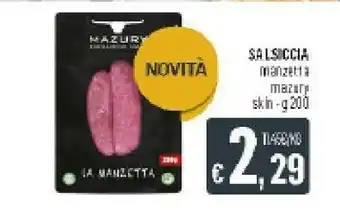 Deco Supermercati Mazury Salsiccia Manzetta offerta