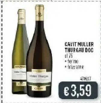 Deco Supermercati Cavit Spumante Brut Muller Thurgau 750 G(ml) offerta