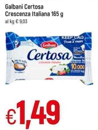 Famila Galbani Certosa Crescenza Italiana 165 g offerta
