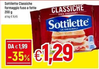 Famila Sottilette Classiche formaggio fuso a fette 200g offerta