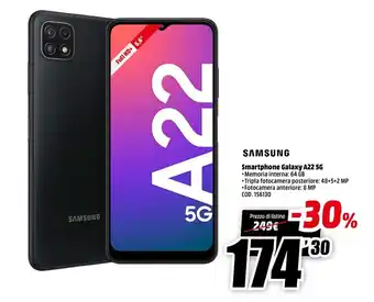 MediaWorld Samsung Smartphone Galaxy A22 5G offerta