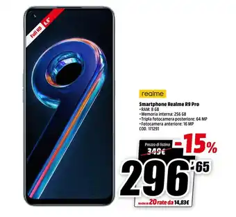 MediaWorld Realme Smartphone R9 Pro offerta