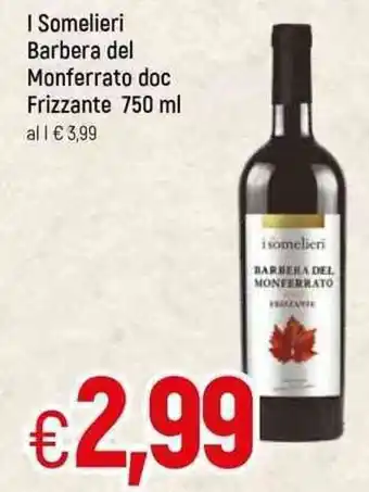 Famila l Somelieri Barbera del Monferrato doc Frizzante 750 ml offerta