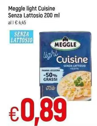 Famila Meggle light Cuisine Senza Lattosio 200ml offerta