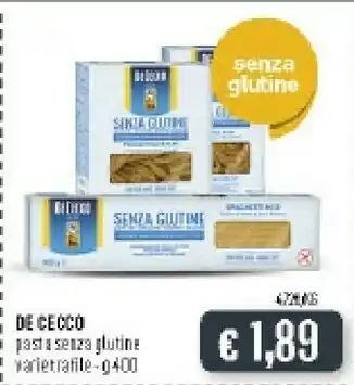 Deco Supermercati De Cecco Pasta Senza Glutine offerta