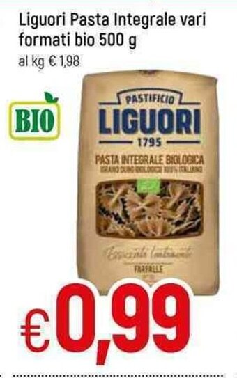 Famila Liguori Pasta Integrale vari formati bio 500 g offerta
