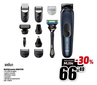 MediaWorld Braun Multigroomer MGK7330 offerta
