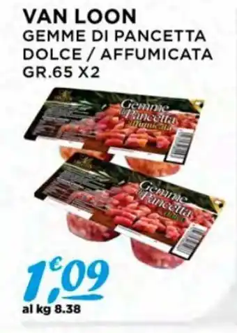 Le Delizie del Sud Van Loon Gemme Di Pancetta Dolce/Affumicata gr. 65 x2 offerta